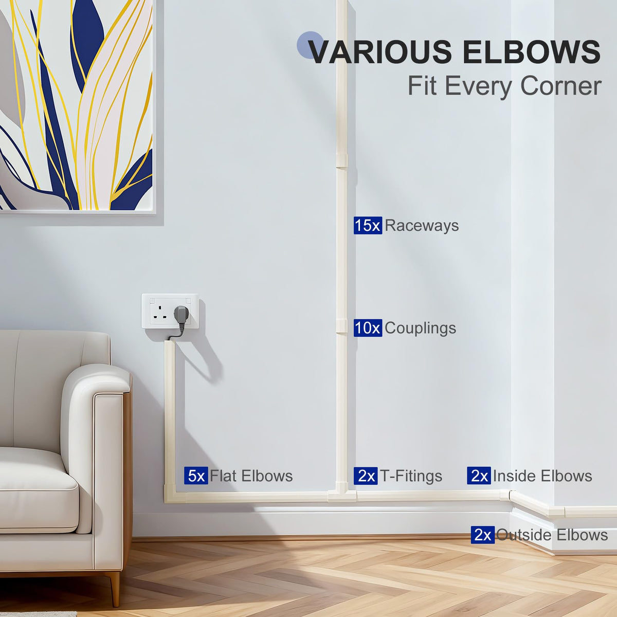 Delamu cut and painted sample matching wall color for seamless decor integration