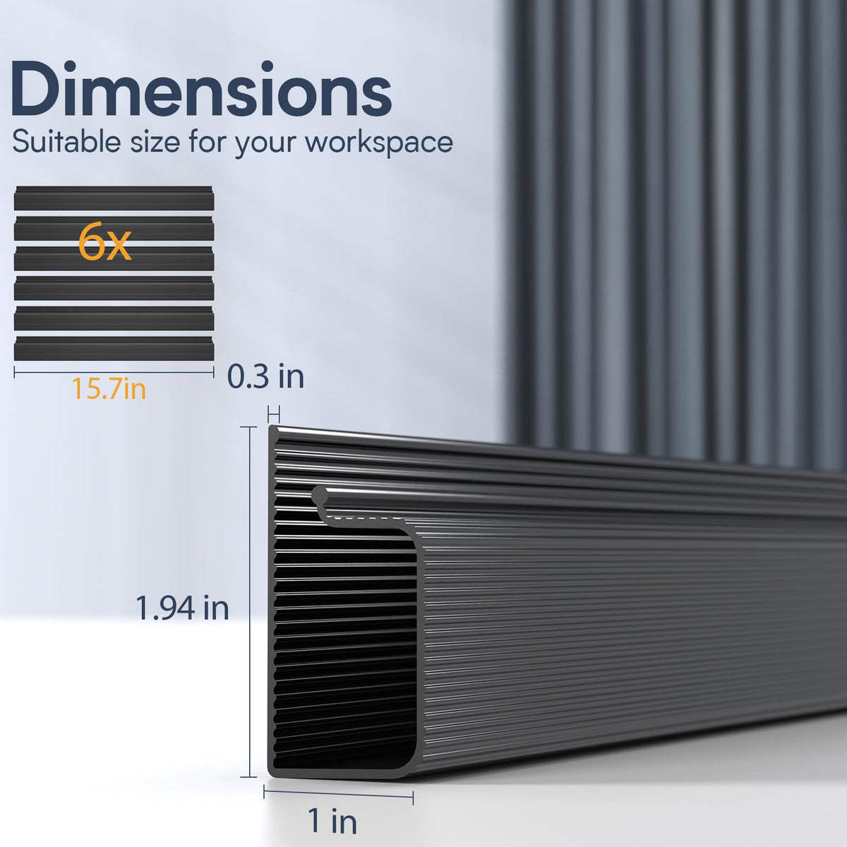 Delamu desk-top cable organizer keeps cords accessible and organized.