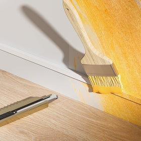 Delamu DIY-cut and paintable cord channel blends with decor