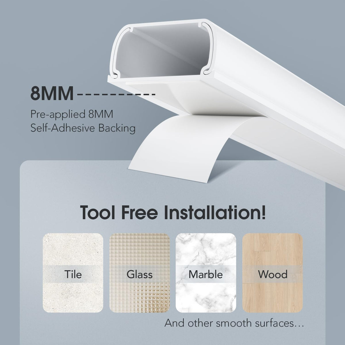 Delamu easy installation hides cables without professional help