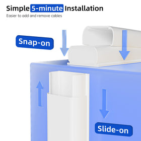 Delamu easy-stick installation kit supports fast cable management.