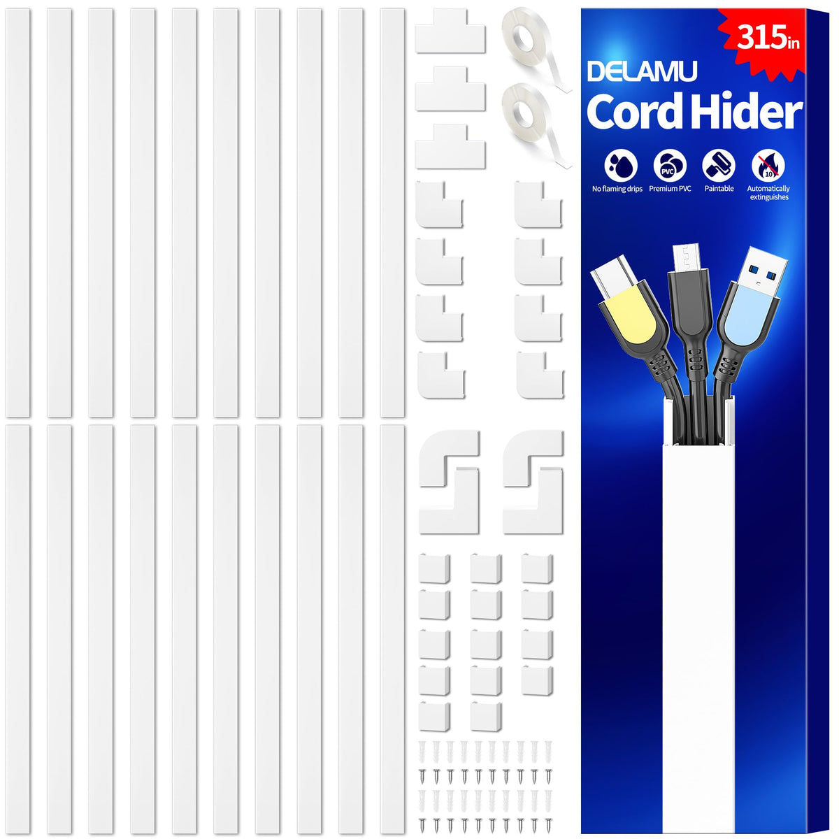 Delamu front packaging showing cable raceway and clean appearance