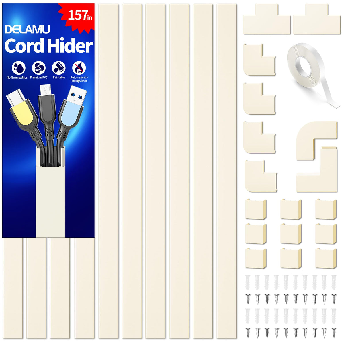 Delamu front packaging showing full set and neat storage benefit