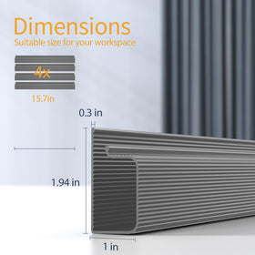 Delamu grey finish blends with decor while keeping desks tidy and pet-safe.