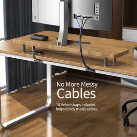 Delamu installed under desk showing full run and cleaner workspace benefit