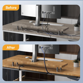 Delamu kid-friendly cable management reduces clutter around children and pets.