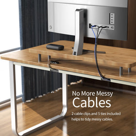Delamu large-capacity cable raceway holds ten or more cables for clutter-free desks.