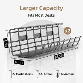 Sturdy Delamu cable management tray demonstrates durable metal construction for long-lasting use