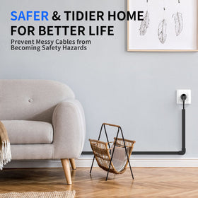 Delamu mounted TV cable hider blends with modern living spaces.
