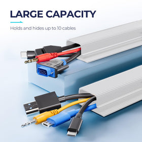Delamu office cable organization for multiple cords creates a clean workspace.