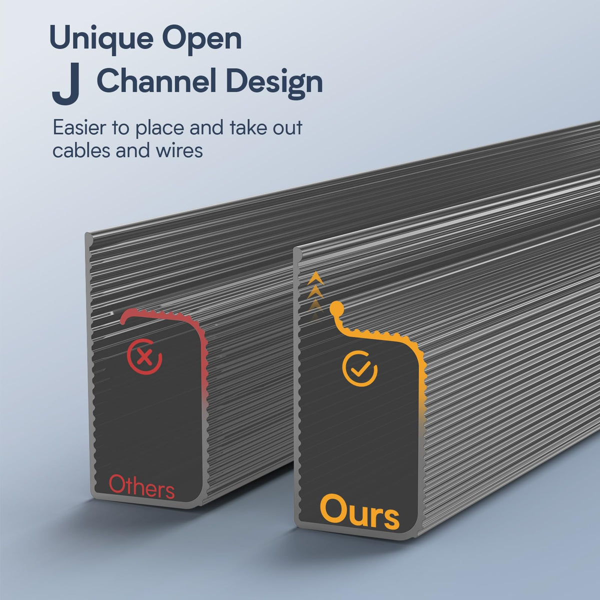 Delamu open-design cable management enables simple cable additions without unplugging.