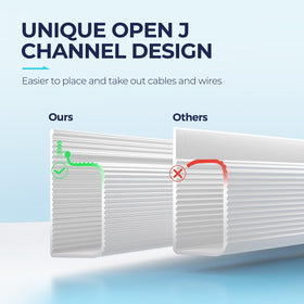 Delamu open-design under-desk organizer makes adding cables simple.