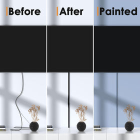 Delamu paintable cable raceway lets you match wall color.