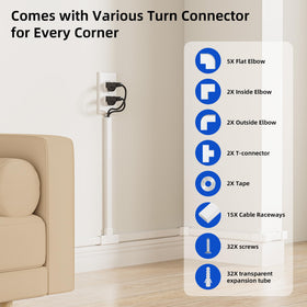 Delamu paintable cord cover wall raceway blends with your wall color.