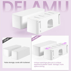 Delamu pet-friendly cord hider protects kids and pets from exposed wires.