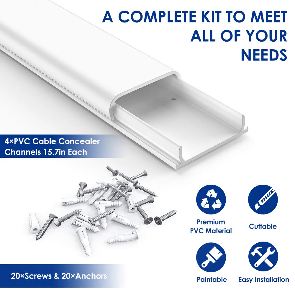 Delamu pre-drilled holes and included screws displayed for easy, fast installation