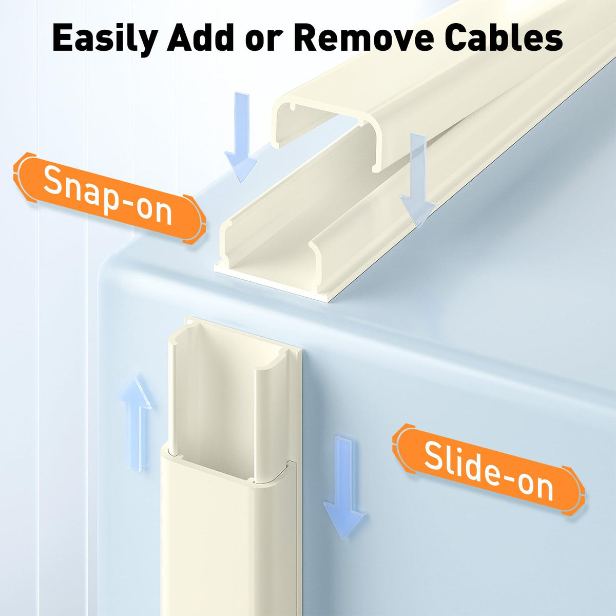Delamu wall cord cover protects pets and kids by concealing cords.