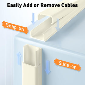 Delamu wall cord cover protects pets and kids by concealing cords.