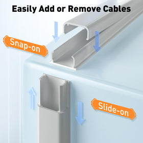 Delamu tv cord hider on wall blends with decor for a neat entertainment area