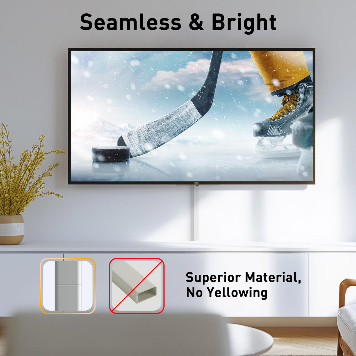 Delamu UL94 V-0 rated cord hider enhances room safety