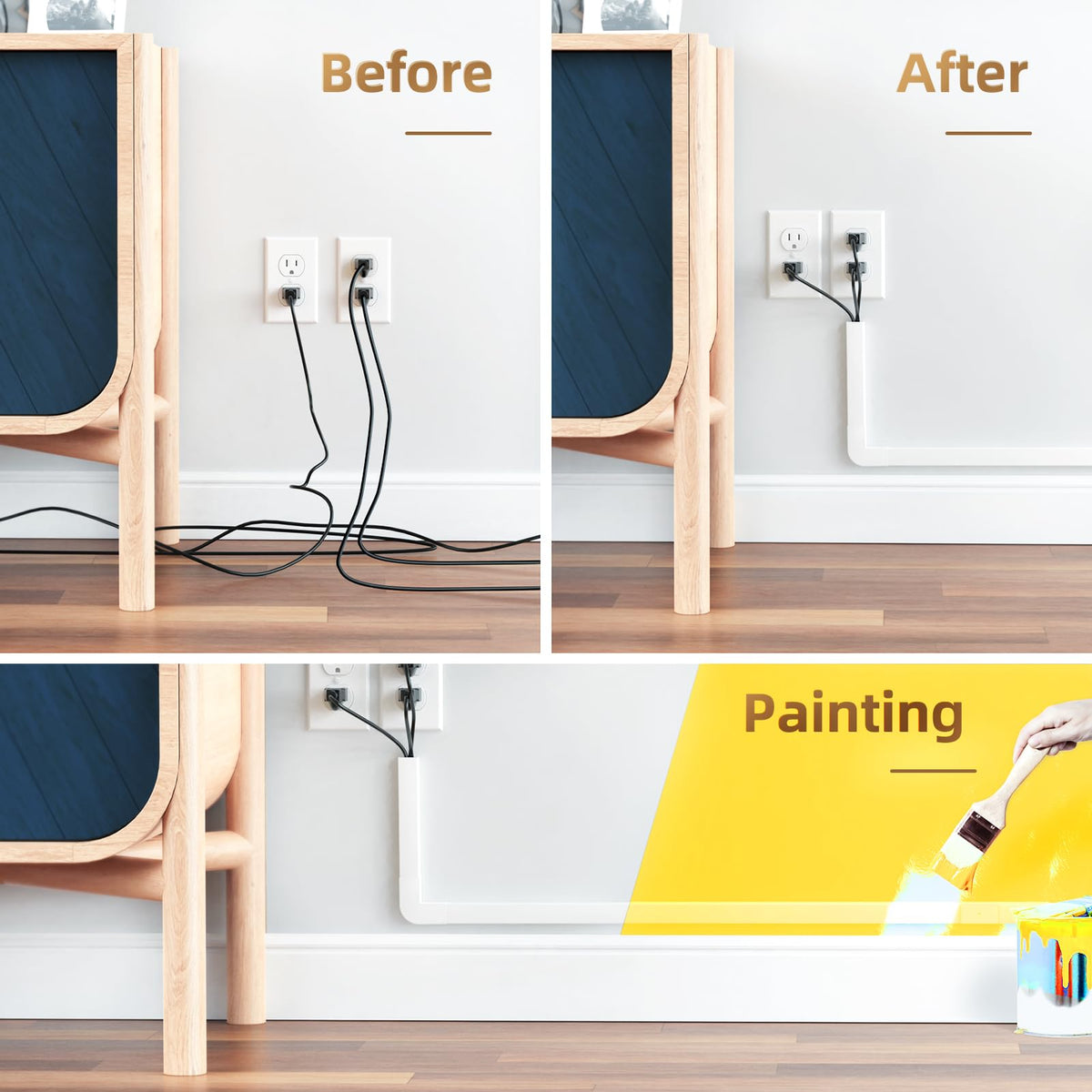 Delamu UL94 V-0 rated cord cover enhances home safety