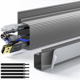 Delamu under desk cable management keeps cords neat and safe at the workstation.