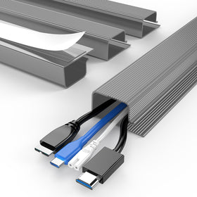 Delamu under-desk cable management 4-pack keeps cords organized and clutter-free under your workspace.