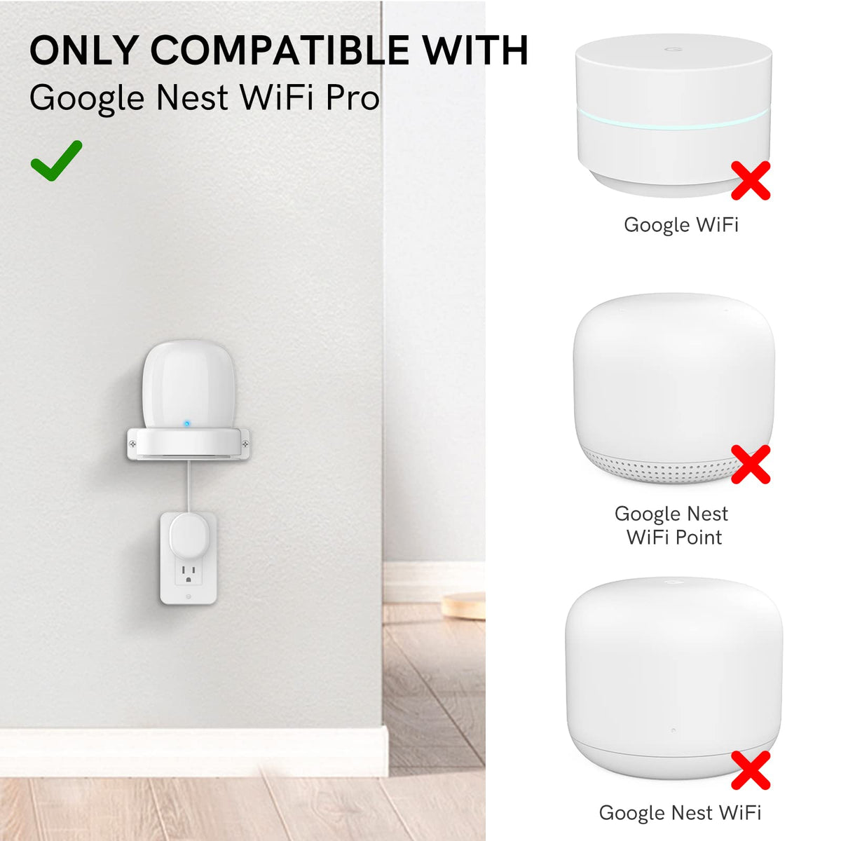 Delidigi Nest WiFi Pro 6E screws and anchors secure a stable wall installation