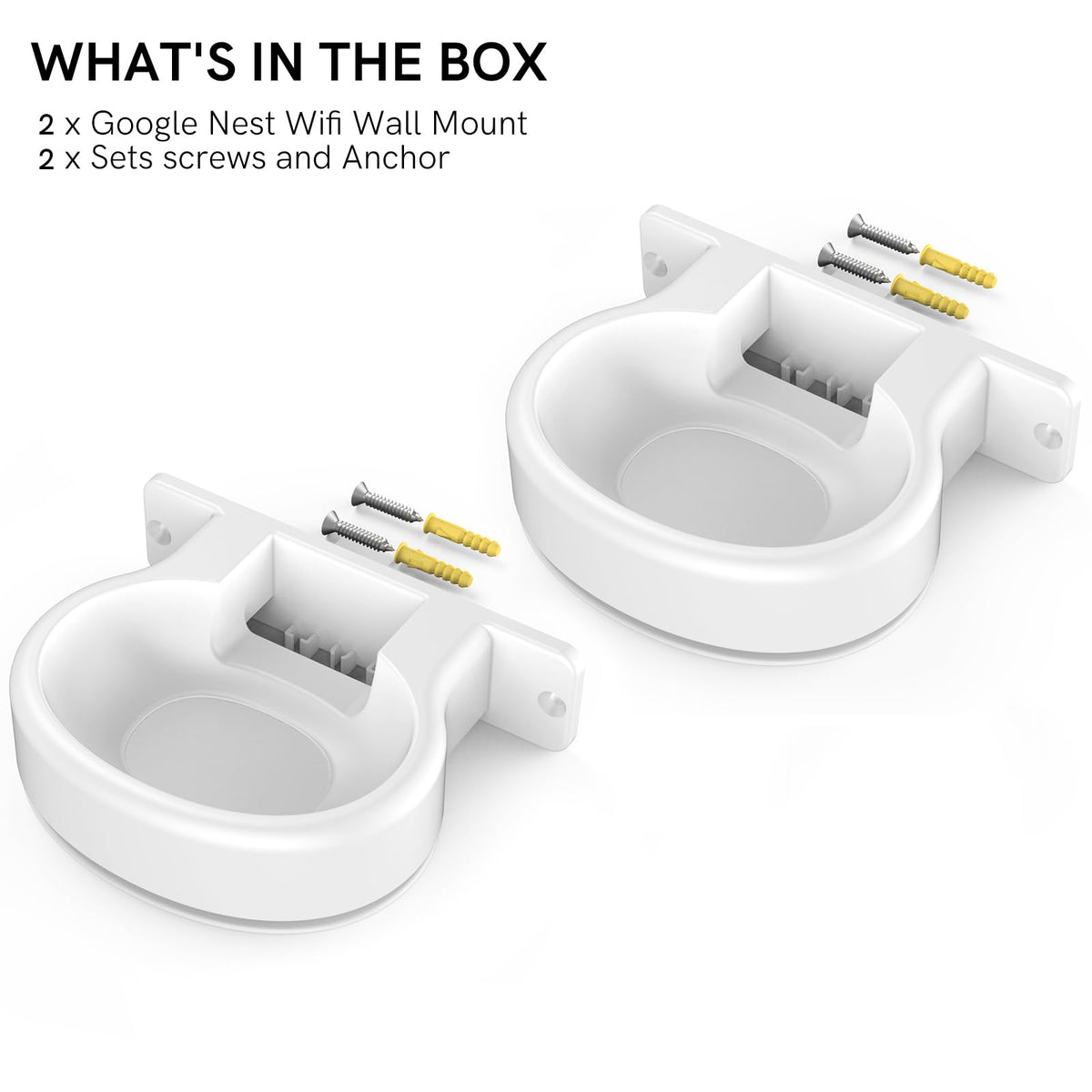 Delidigi Nest WiFi Pro 6E two-pack includes mounts for versatile layouts