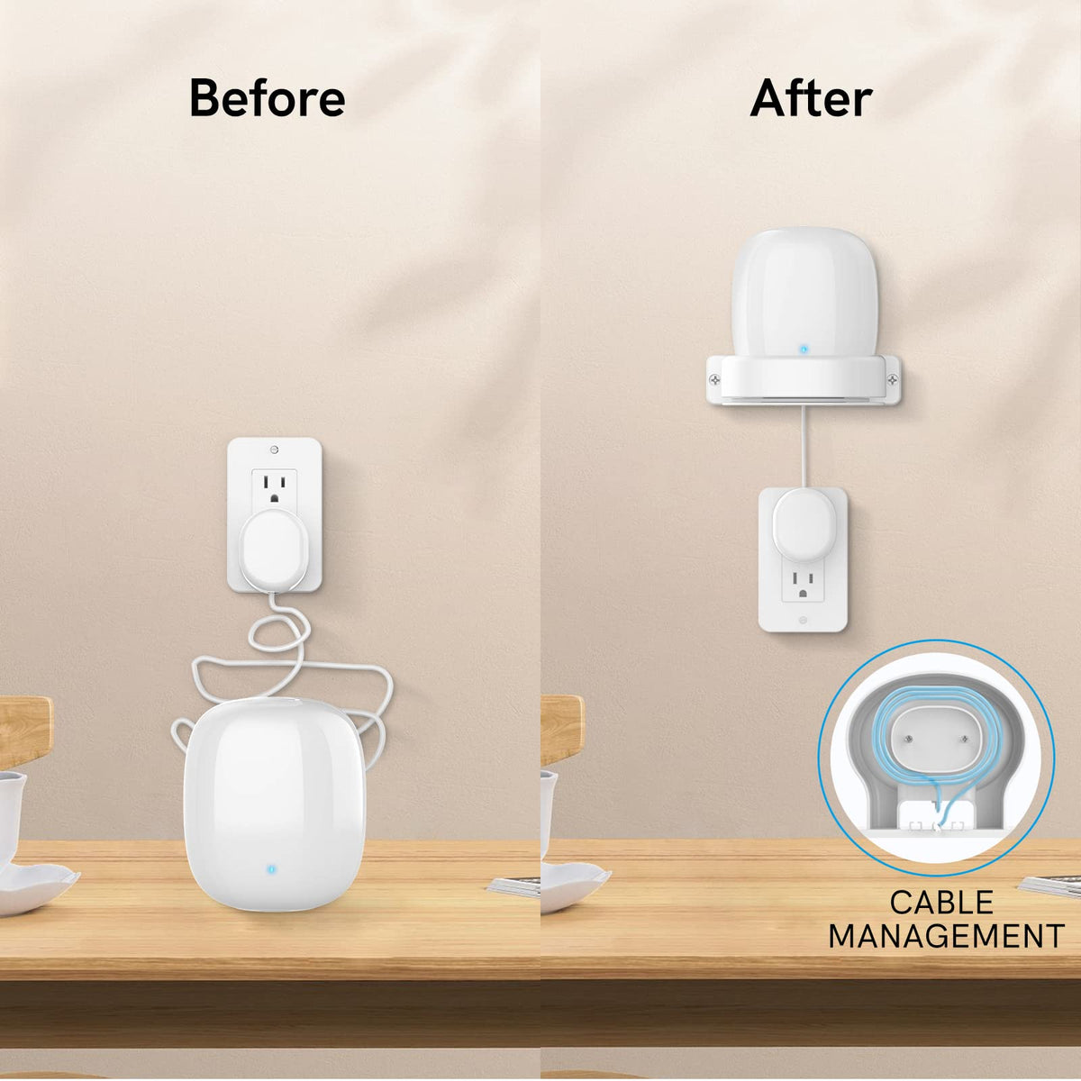 Delidigi Nest WiFi Pro 6E wall installation enables flexible positioning