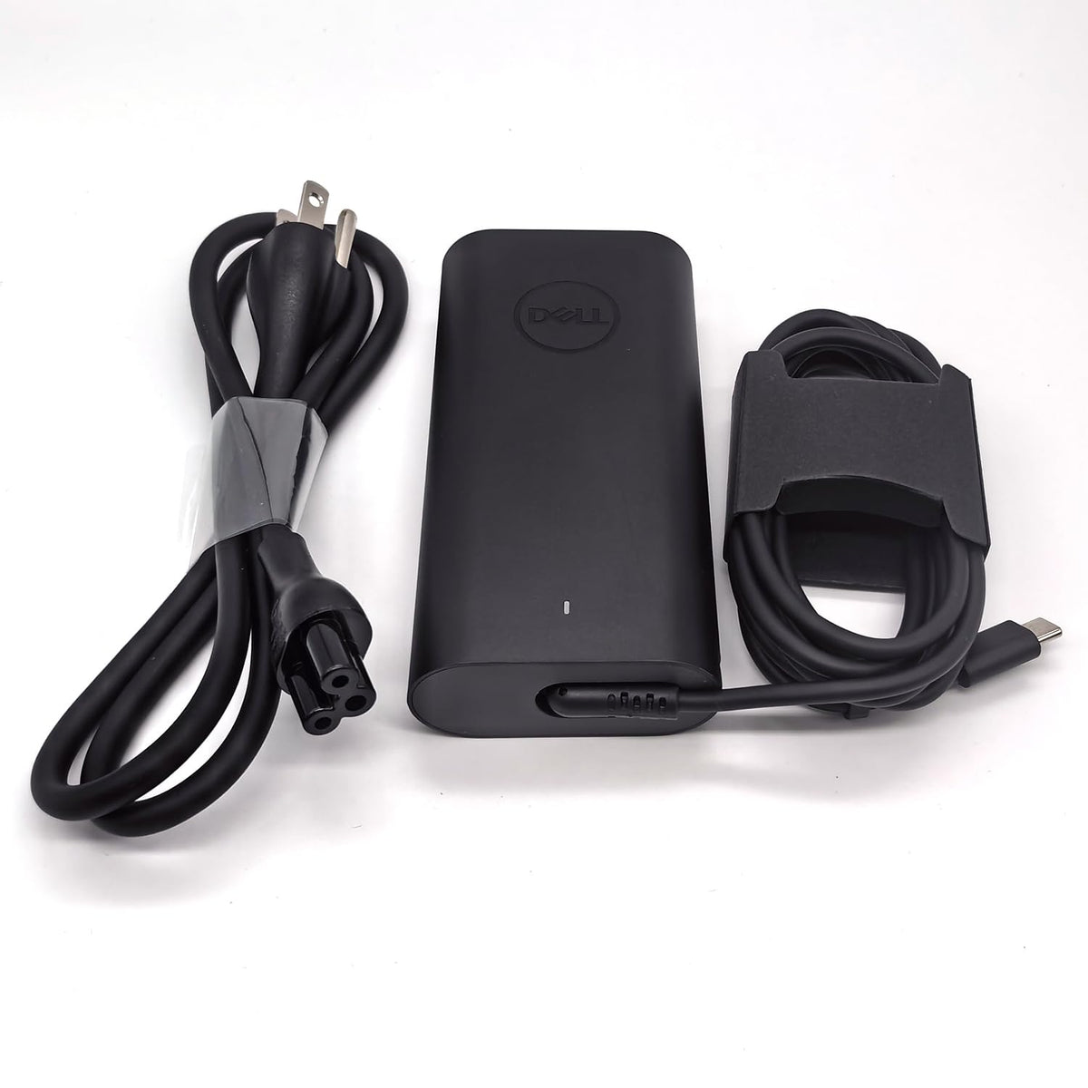 Dell 100W USB-C GAN charger side ports for versatile connections.