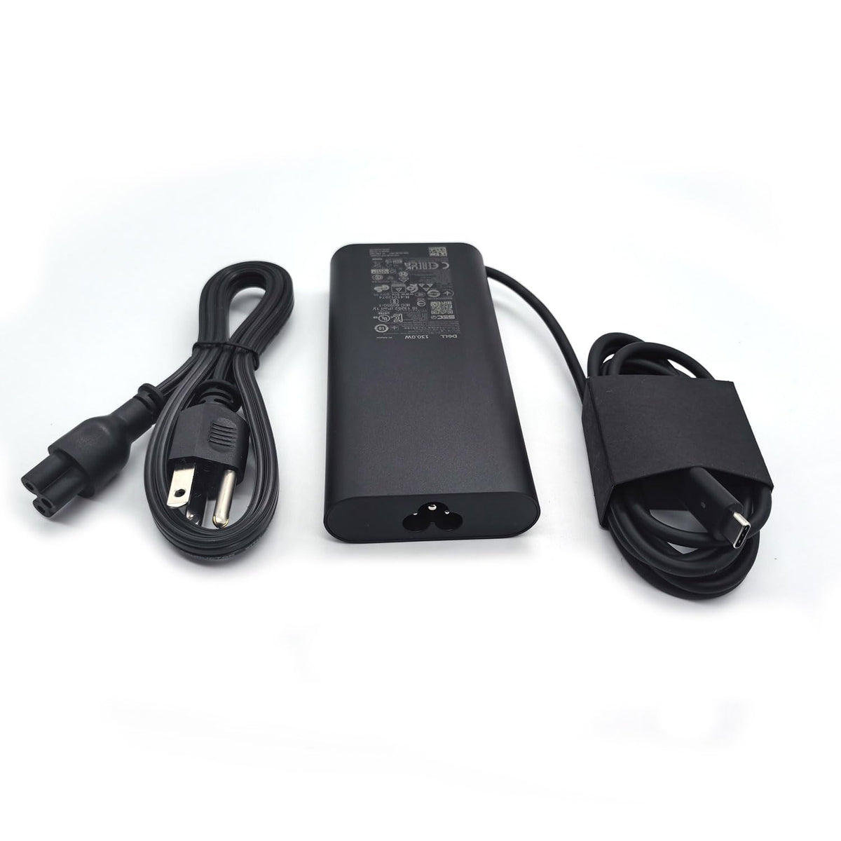 Dell 130W USB-C adapter packaging image, genuine component in non-retail packaging.