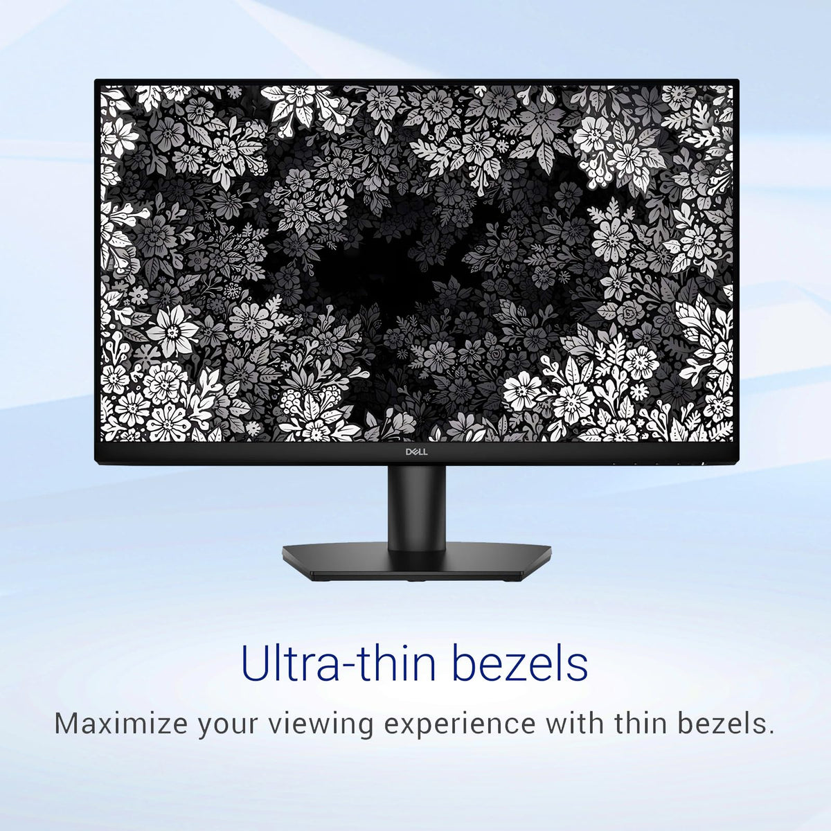 Dell 24-inch monitor featuring ultra-thin bezel for immersive multi-monitor setups.