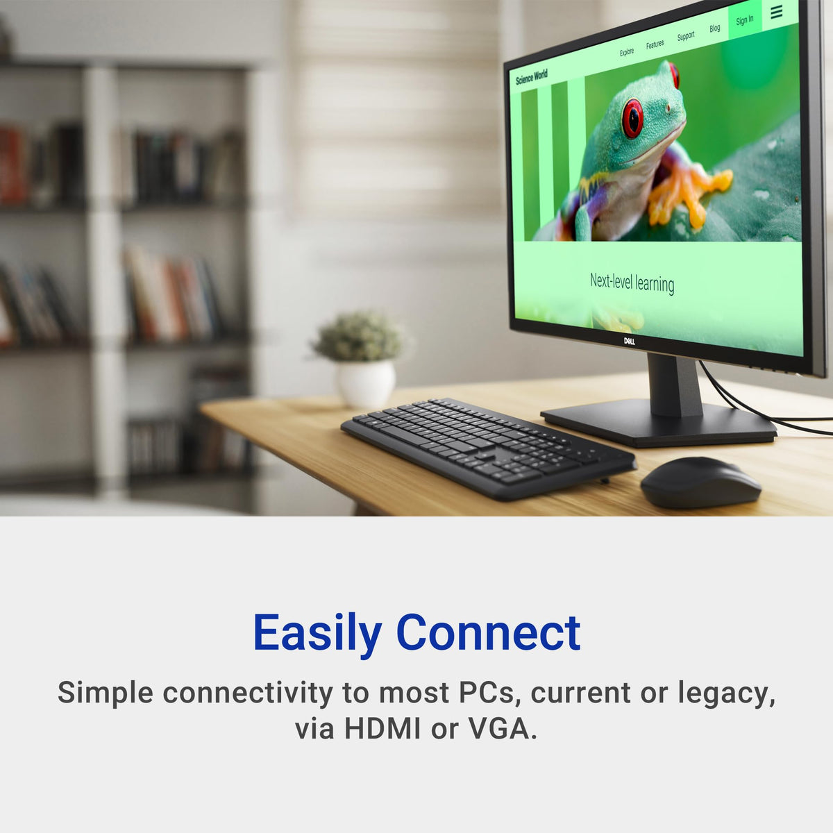 Dell 27 SE2725H 75 Hz refresh for smoother scrolling and video.