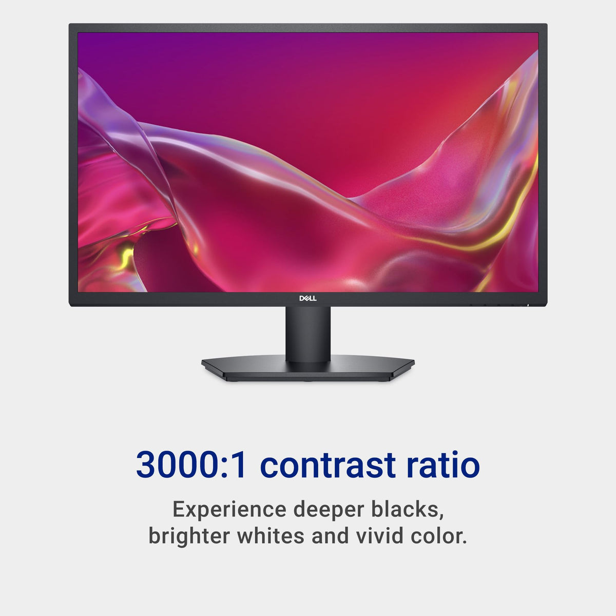 Dell 27 SE2725H high-contrast 3000:1 for deeper blacks and brighter whites.
