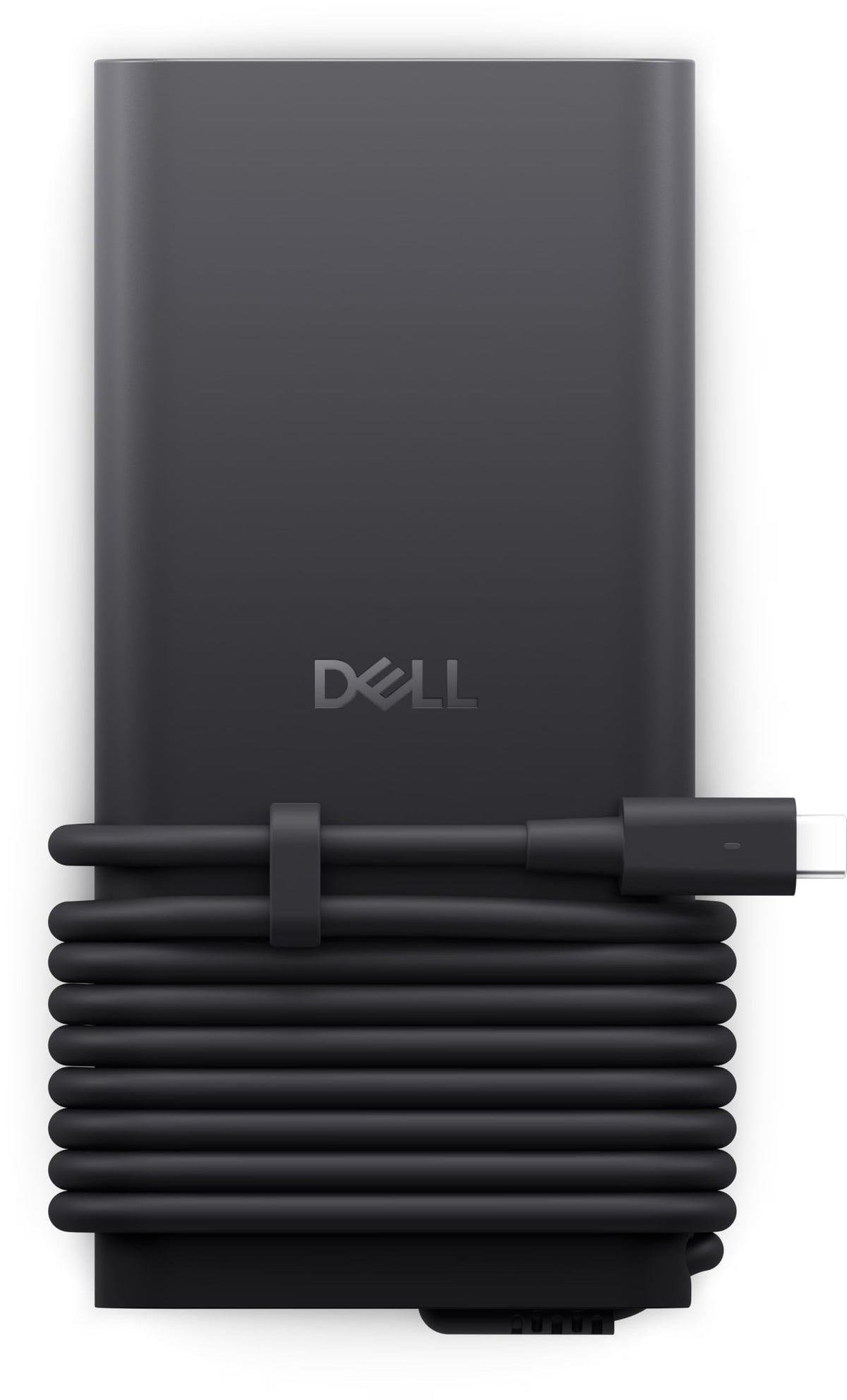 Dell 280W USB-C GaN adapter front view enables compact high power charging