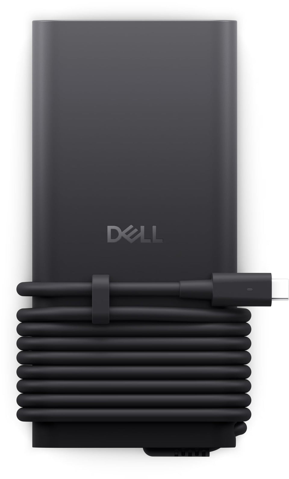 Dell 280W USB-C GaN adapter front view enables compact high power charging