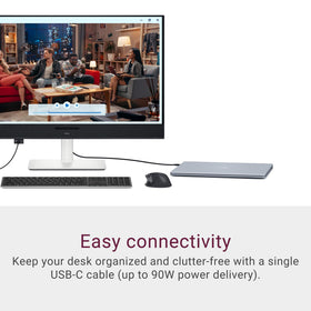 Dell S3225QC AI spatial audio with built-in speakers for immersive sound.