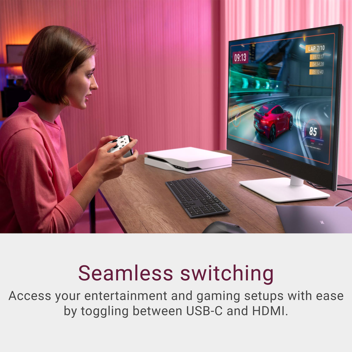 Dell S3225QC Dolby Vision and True Black enhance color depth and contrast.