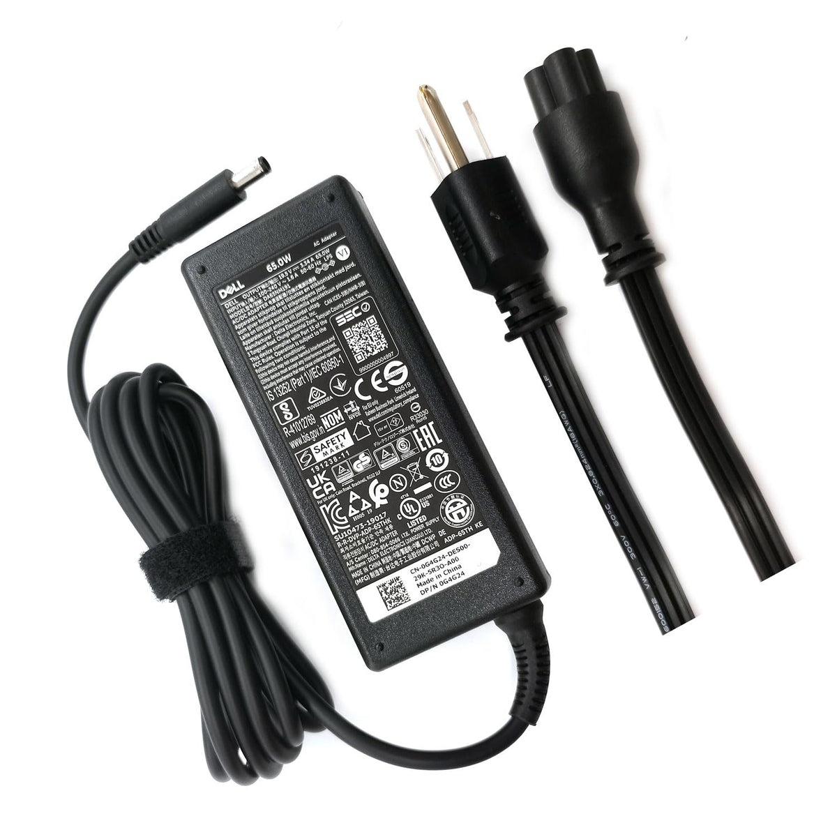 Dell 65W laptop charger with a 4-5mm tip for reliable power on the go.
