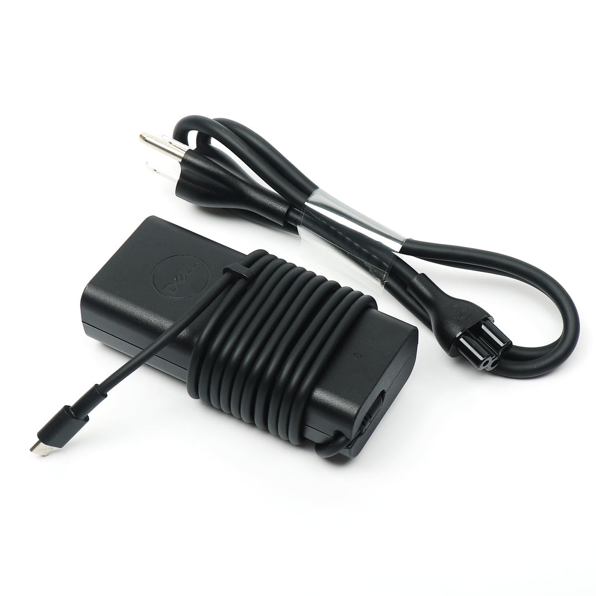 Dell 65W USB-C charger front view for Latitude 7400, ideal travel companion