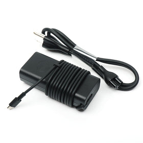 Dell 65W USB-C charger front view for Latitude 7400, ideal travel companion