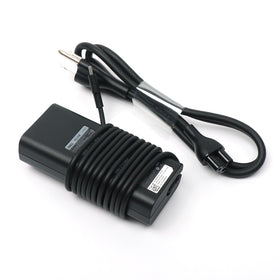 Dell 65W USB-C charger side view showing versatile USB-C port for flexible charging