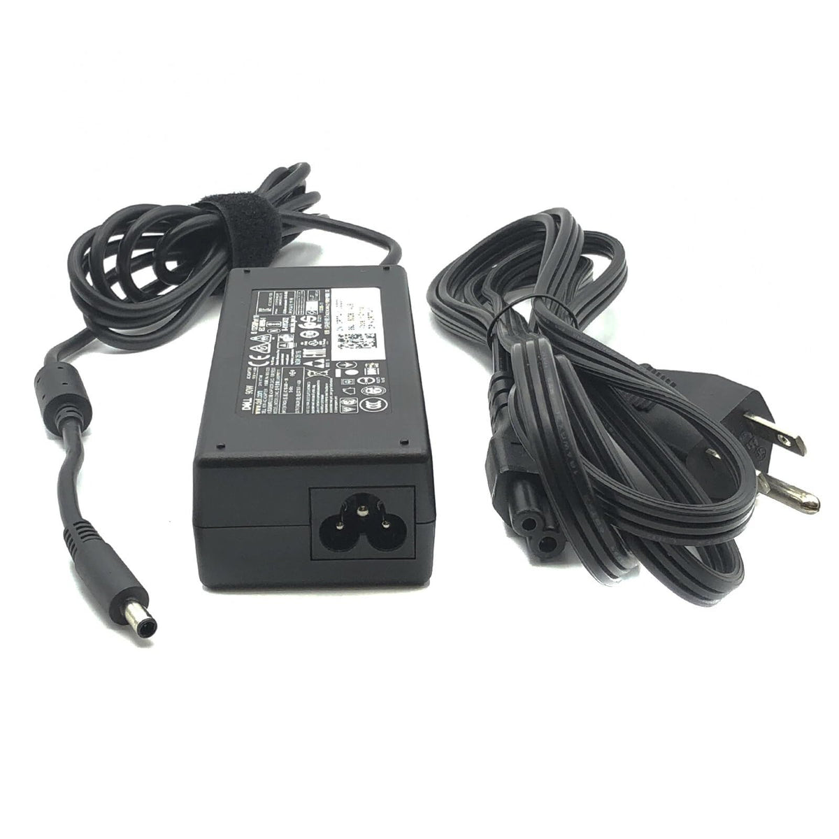 Dell 90W adapter rubber strap keeps cables neatly organized for workspace