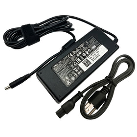 Dell 90W adapter front view highlights portable design for travel and on-the-go work