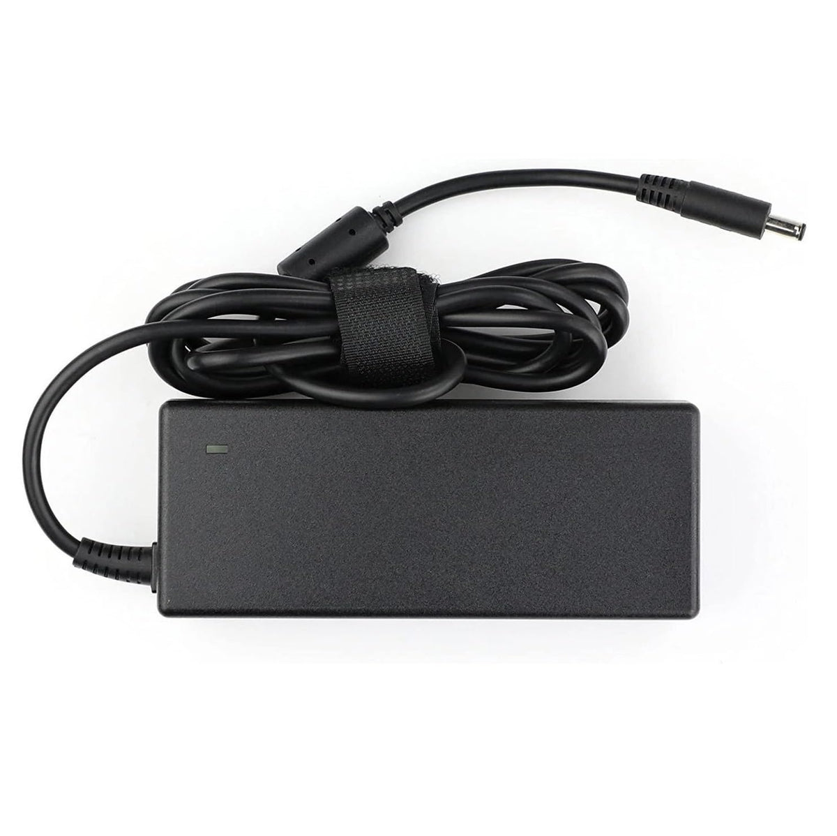Dell 90W adapter DC connector with LED ring clearly shows power status