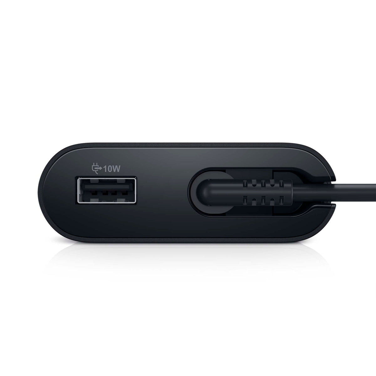 Dell adapter rubber strap securing cable for tidy storage and portability