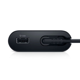 Dell adapter rubber strap securing cable for tidy storage and portability