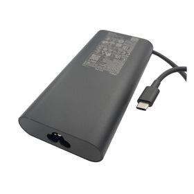 Dell AC adapter USB-C tip showing versatile wattage options for various devices.