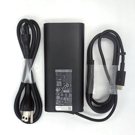 Dell adapter texture and finish illustrating robust build quality